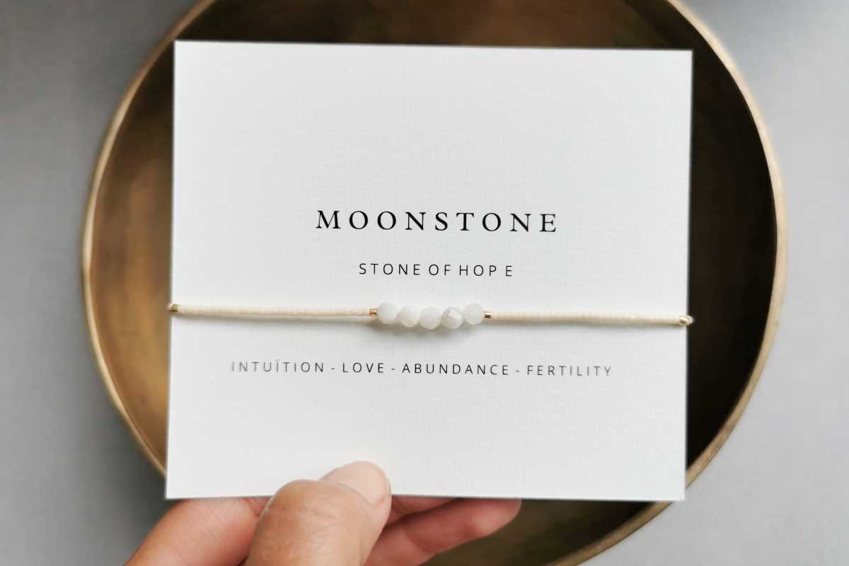 Think Happy Bracelets Gemstone Moonstone Fine Collection 5