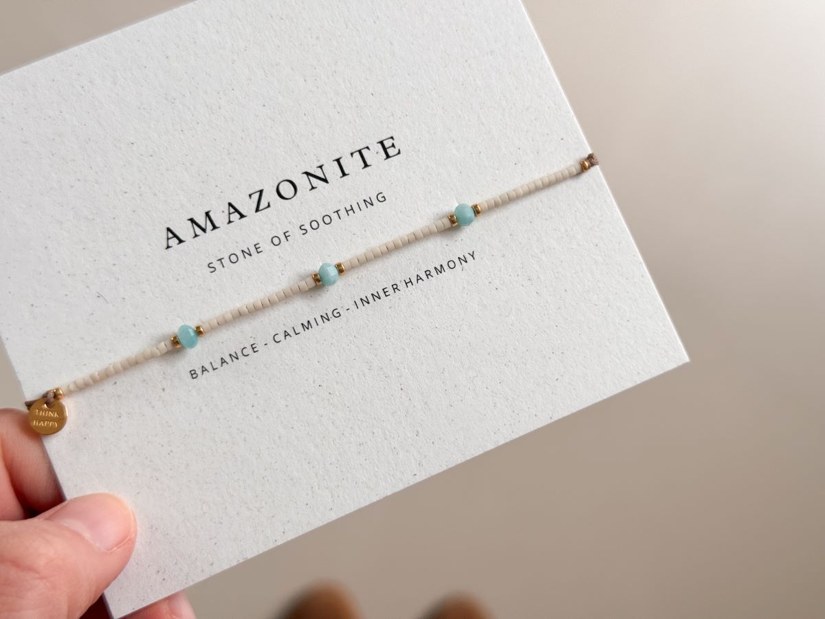 Think Happy Armband Boho Amazonite 8