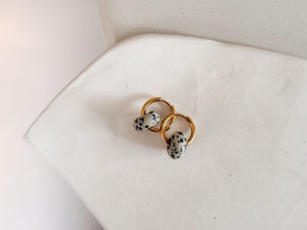 BLISS Oorbellen - Dalmatian Jasper