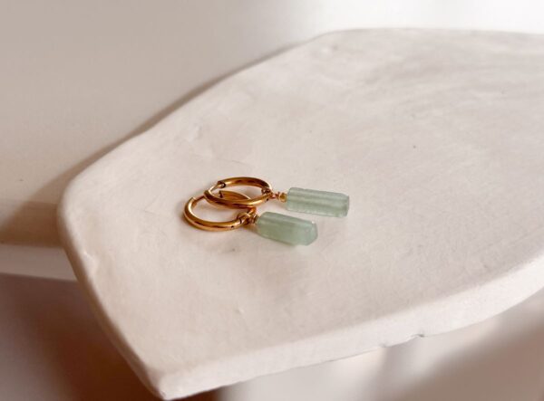 TUBE Oorbellen - Aventurine