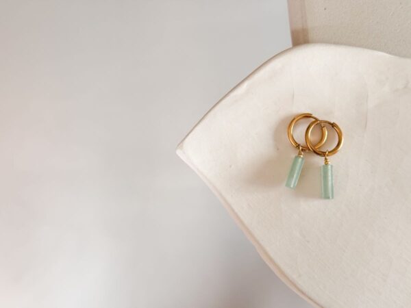 TUBE Oorbellen - Aventurine