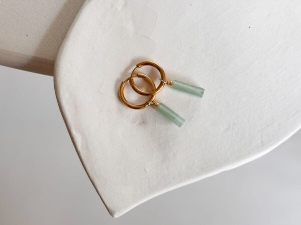TUBE Oorbellen - Aventurine