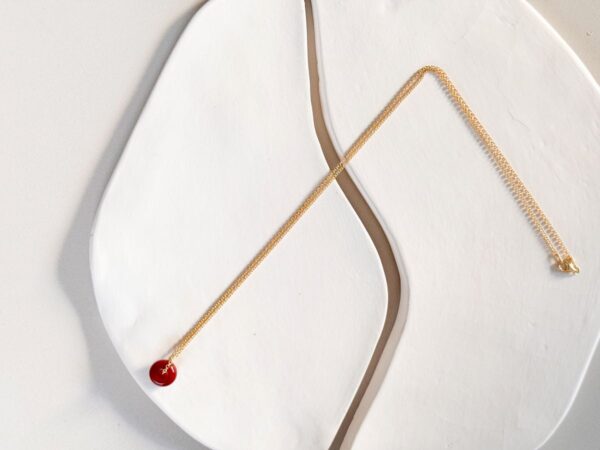 BLISS Halsketting | VERGULD- Carneool